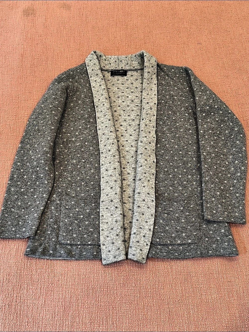 HEKLA & CO. Gray Polka Dot Cardigan